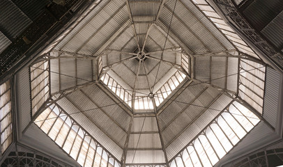 steel and glass beams dome