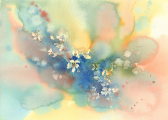 Fototapeta na wymiar sakura watercolor background