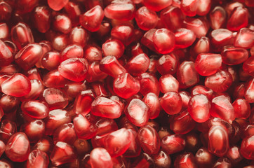 red garnet grains background/background from garnet grains