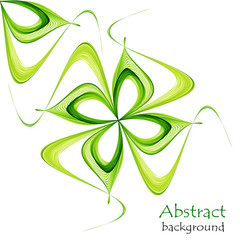 Abstract spring background with abstract greens on a white background
