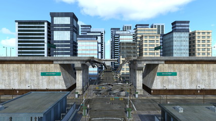 高速道路の崩落