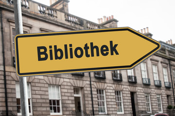 Obraz premium Schild 238 - Bibliothek