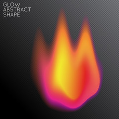 Abstract glow plasma shape