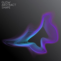 Abstract glow plasma shape