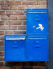 Post boxes on a wall