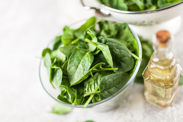 Baby spinach leaves