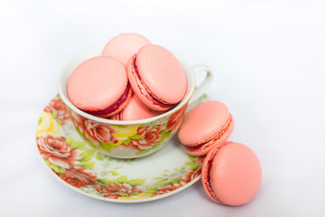 Sweet and bright start of the day with macaroons