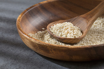 Seeds of organic sesame - Sesamum indicum