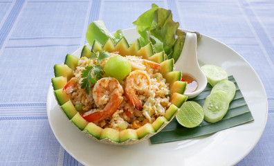 fried rice with shrimps