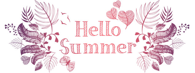 Summer doodles background