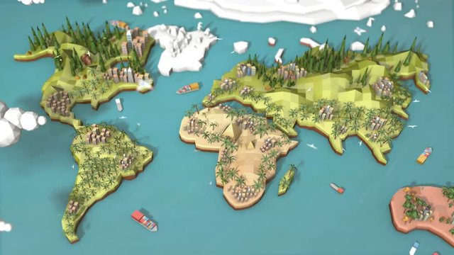 Low Poly Earth - Establishing Shot 1