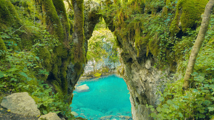 Gate of the Wishes, Mrtvica river Canyon Montenegro Wild Beauty. Nature landscape background.