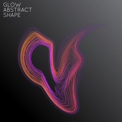 Fototapeta premium Abstract curved lines shape