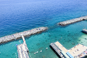 Seascape in Sorrento, Italy.