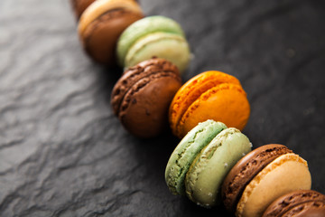 Assortment of macaron cookies