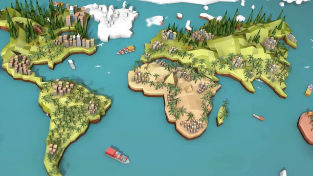 Low Poly Earth - Establishing Shot 2