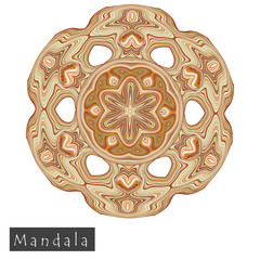Made of thin lines detailed mandala.