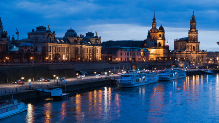 Dresden evening view of the city.