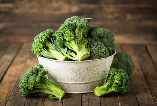 Fresh broccoli in the bowl 