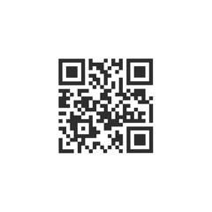 Sample Qr Code For Smartphone Scanning Icon Vector Illustration