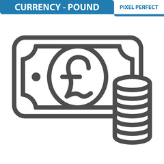 Currency - Pound Icon. EPS 8 format.