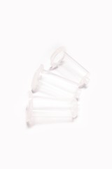 Vacuum blood collection tube needle holder isolate on white background