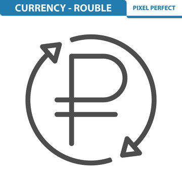Ruble / Rouble Icon. EPS 8 format.