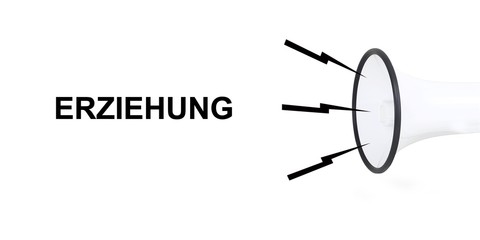 ERZIEHUNG - Bilder mit Wörtern aus dem Bereich Kindererziehung, Wort, Bild, Illustration