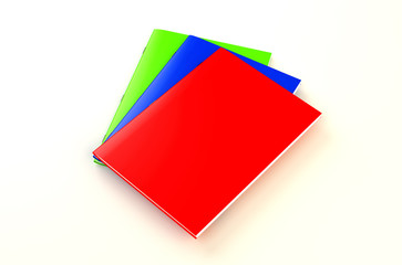 3d Note Book On White 