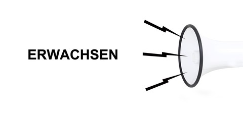 ERWACHSEN - Bilder mit Wörtern aus dem Bereich Kindererziehung, Wort, Bild, Illustration