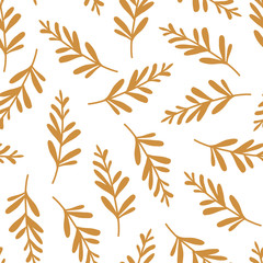 Fototapeta na wymiar Vector seamless background pattern with abstract plants