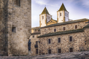 medieval city center of caceres spain