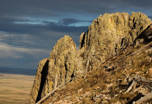 Dramatic view from secred Bearbutte Mountain