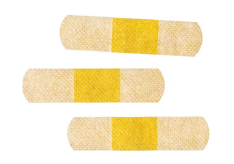 Adhesive bandages isolated on white background