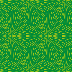 Hand drawn seamless green pattern. Abstract shabby textured background.