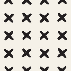 Obraz premium Hand drawn lines seamless grungy pattern. Abstract geometric repeating texture in black and white.