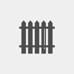 Fence flat vector icon