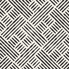 Hand drawn striped seamless pattern with brushstrokes tiling. Abstract freehand texture for print