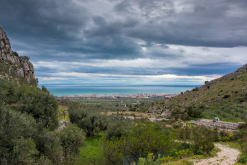 Manfredonia seen from hermitage of Pulsano.