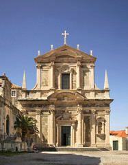 Fototapeta na wymiar Jesuit church of St. Ignatius in Dubrovnik. Croatia