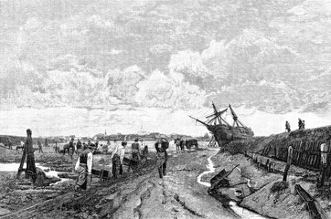 Kanalbau in den Hochmooren Ostfrieslands