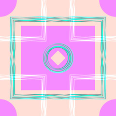 Vector seamless geometric abstract pattern in pastel colors