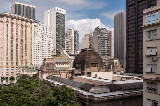 View of Rio de Janeiro City Downtown Buildings