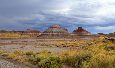 Fototapeta na wymiar Painted desert formations
