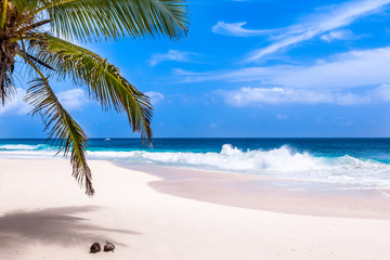 Seychelles, Paradise beach. La Digue at Anse Lazio, Source d’Argent.