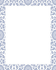 White Frame with Decorated Borders