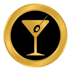 Martini glass button.