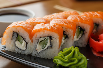 Philadelphia Sushi Roll Set, macro