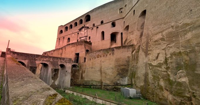 Walls of Castel Sant'Elmo in Naples.