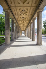 Old museum park colonnade, Berlin, Germany